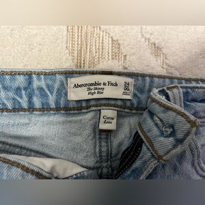 Abercrombie curve love ripped jeans